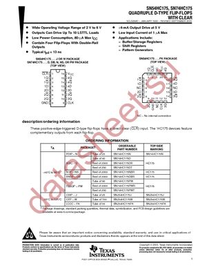 SN74HC175DR datasheet  